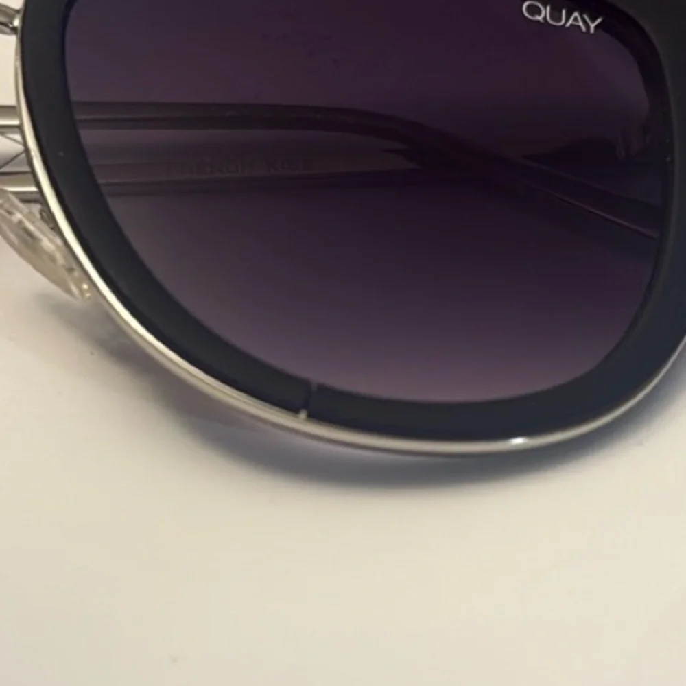Quay Australia Black Cat-Eye Sunglasses